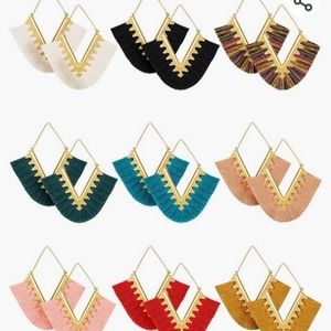 Spring summer fringe earrings.